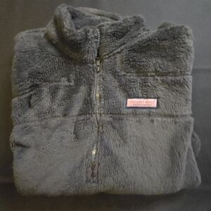 Vineyard Vines Charcoal Fleece Zip Up Sweater